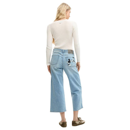 Blue Cotton Mom Jeans