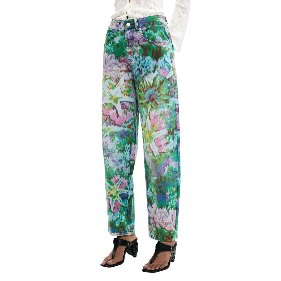 Blue Cotton Mom Jeans