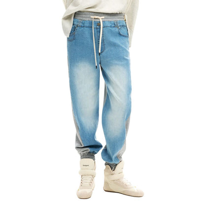 Light Blue Cotton Mom Jeans