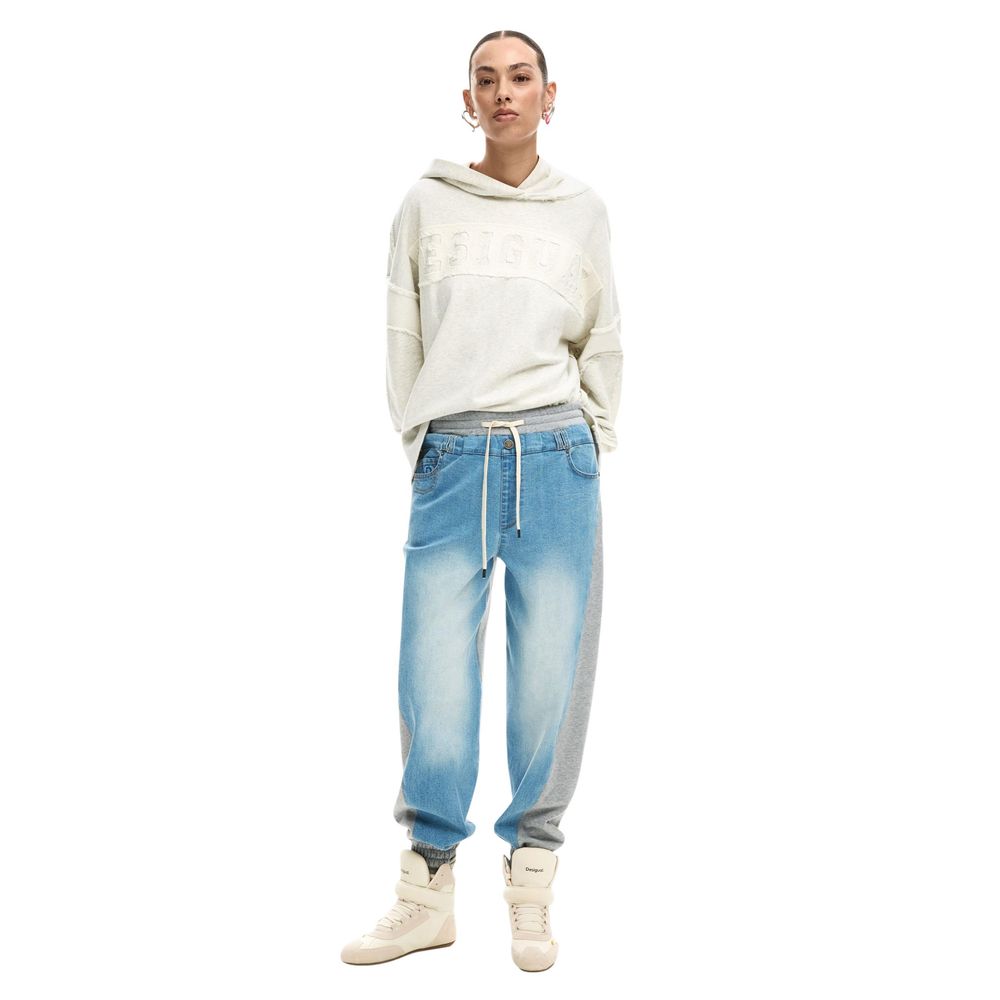 Light Blue Cotton Mom Jeans
