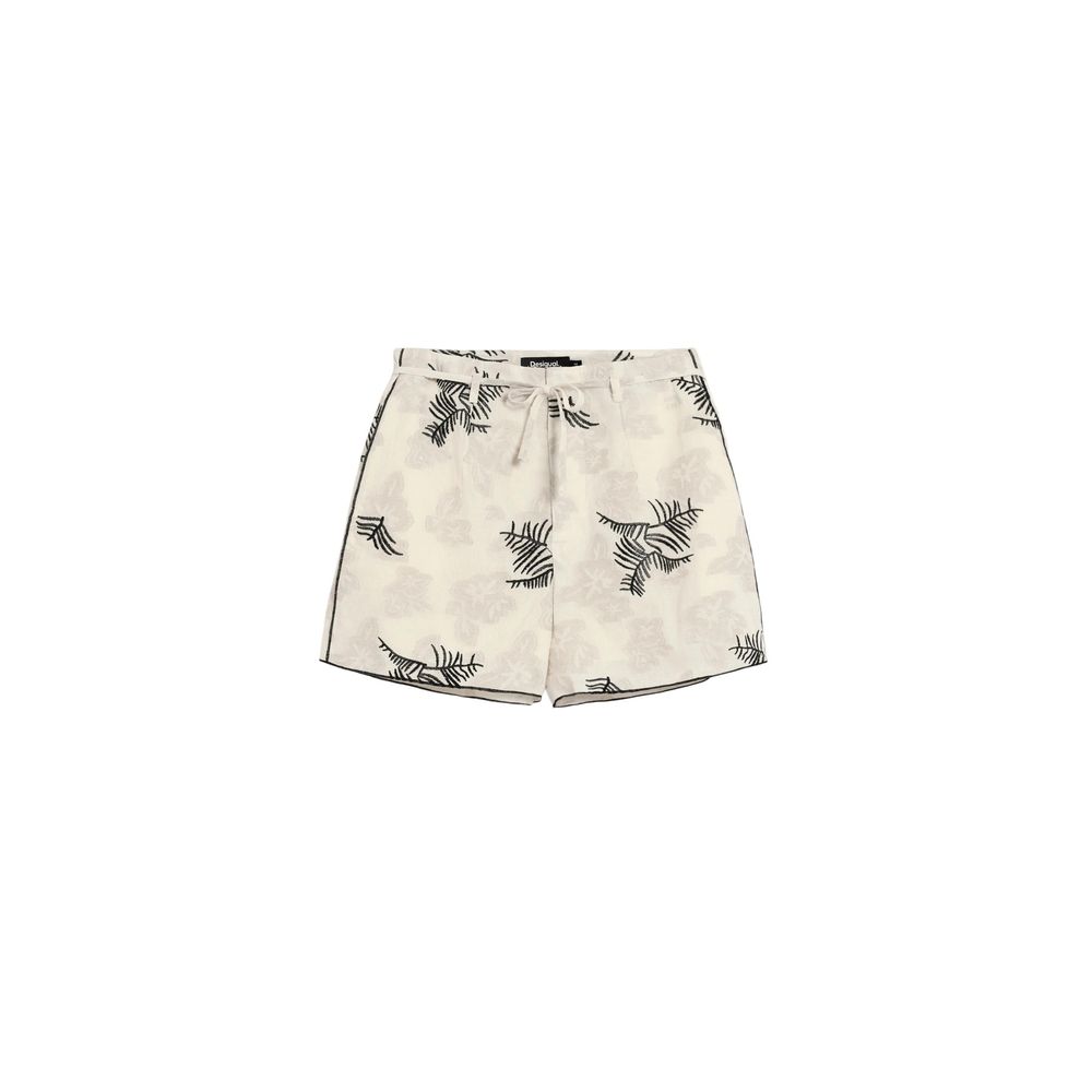 Beige Cotton Shorts
