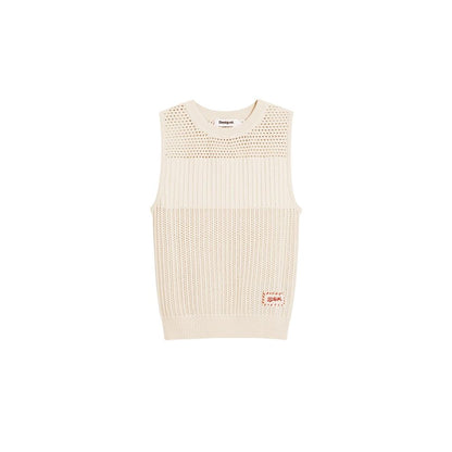 Beige Cotton Tank Tops