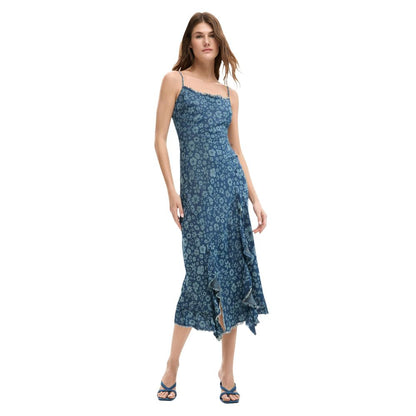 Blue Lyocell Long Dress