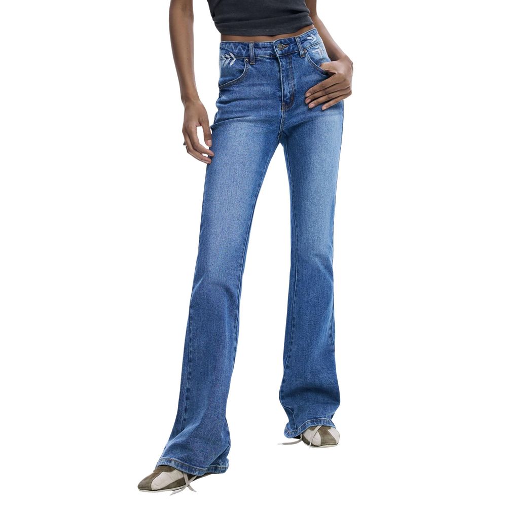 Light Blue Cotton Mom Jeans