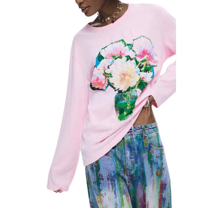 Multicolor Cotton Long Sleeve T-Shirt