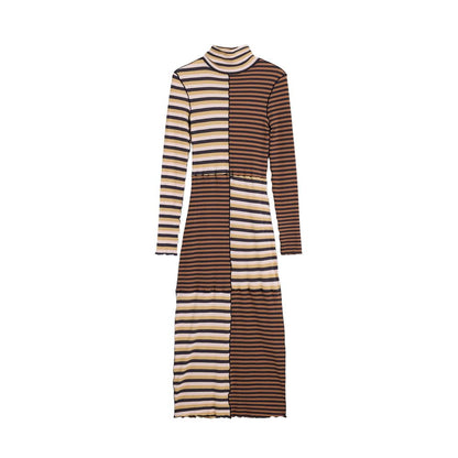 Brown Cotton Long Dress