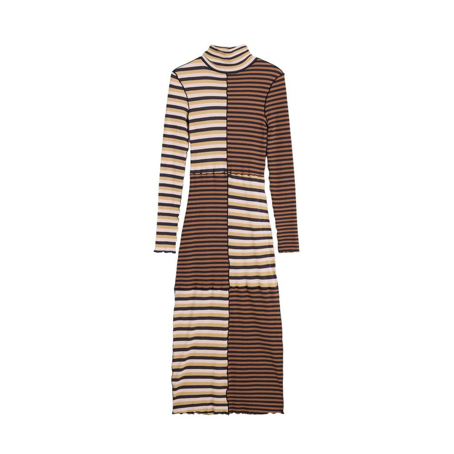 Brown Cotton Long Dress
