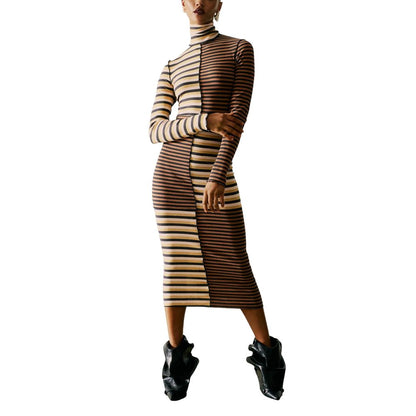 Brown Cotton Long Dress