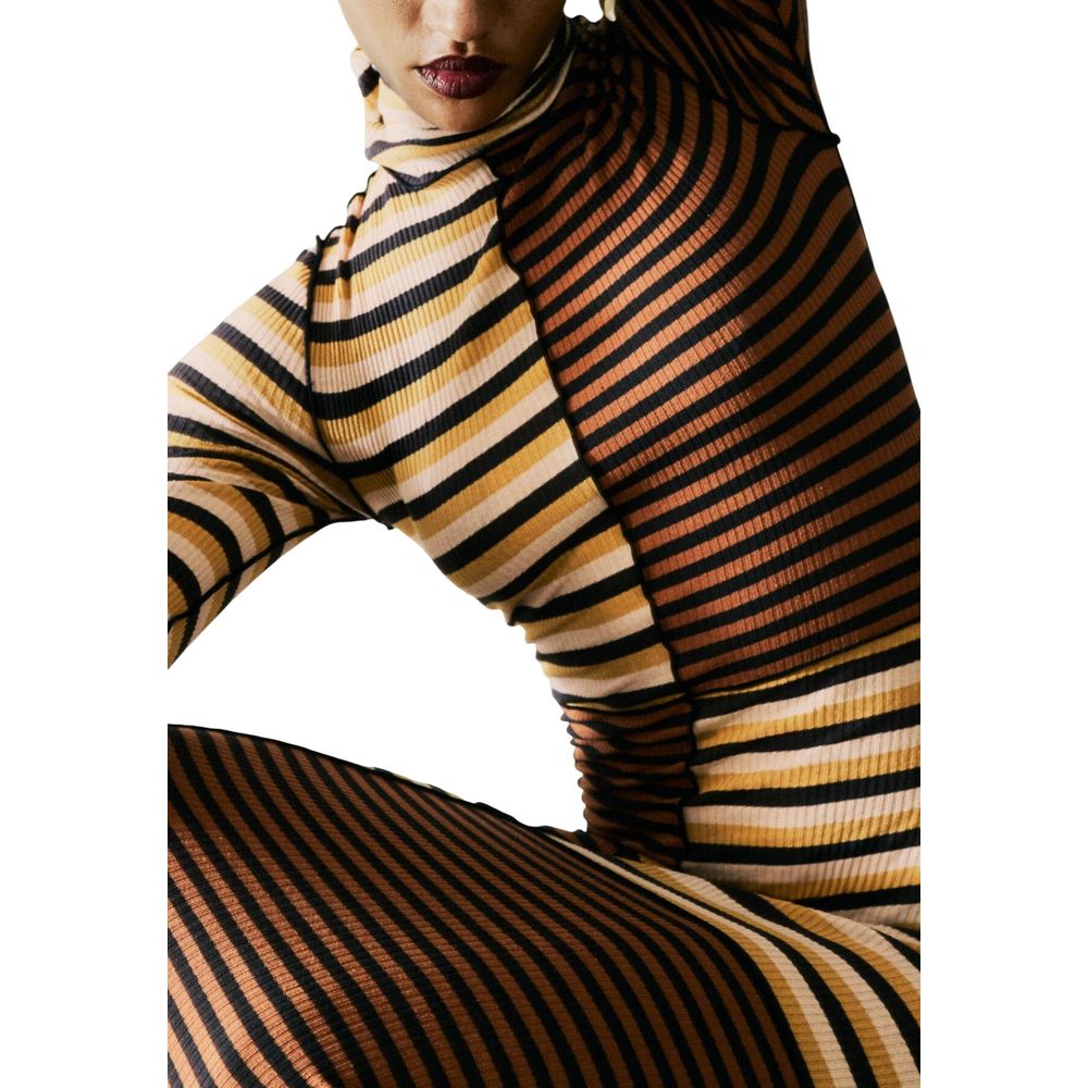 Brown Cotton Long Dress