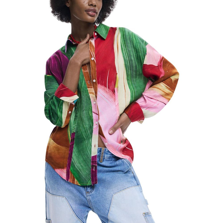 Bicolor Lyocell Blouse