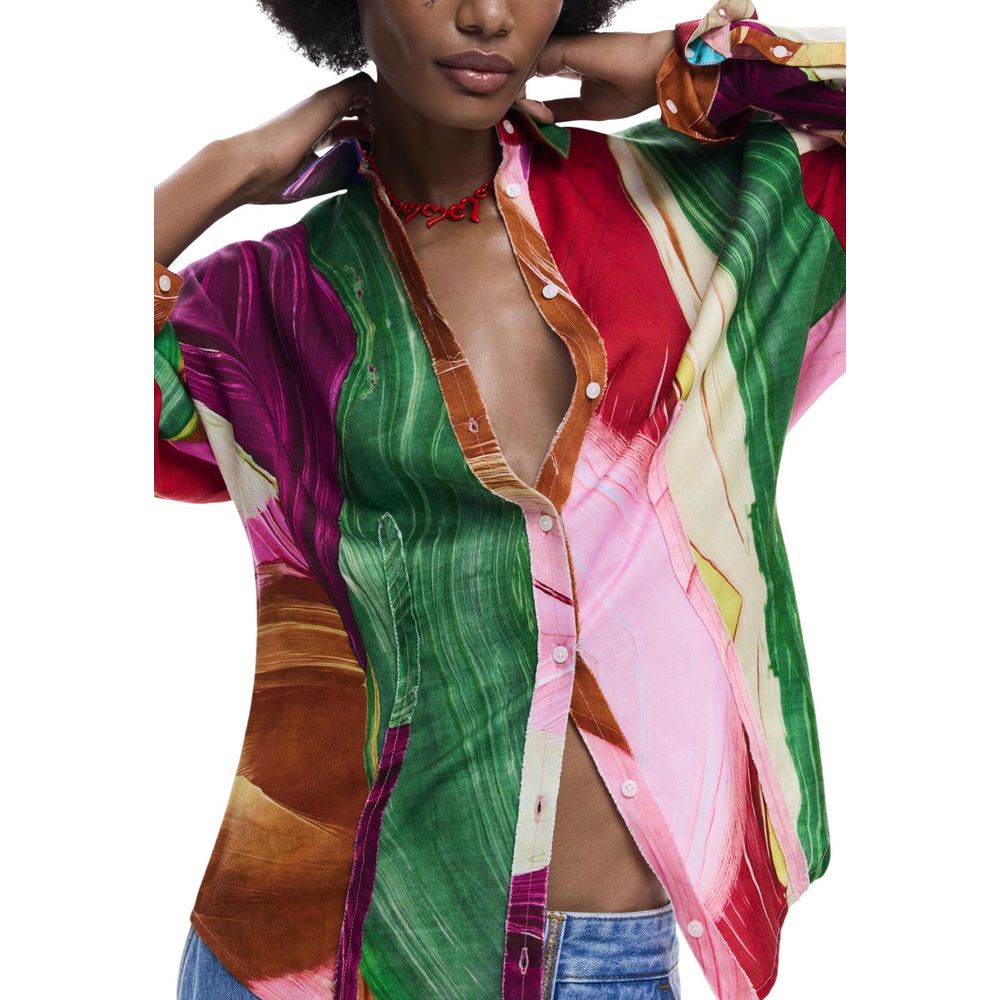 Bicolor Lyocell Blouse