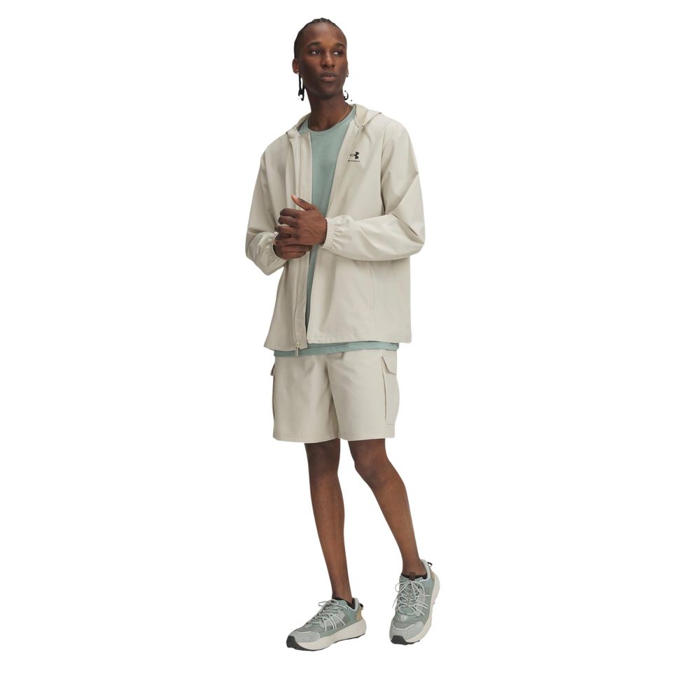 Beige Polyester Bermuda Shorts