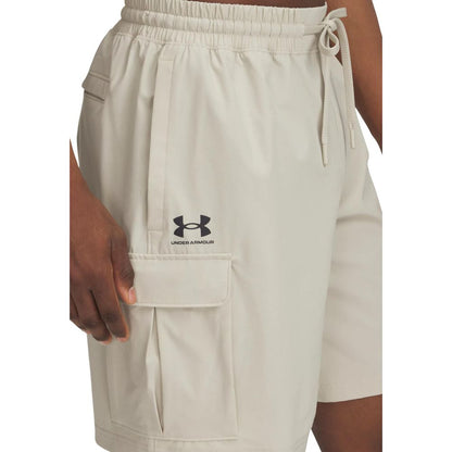 Beige Polyester Bermuda Shorts