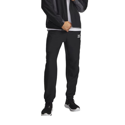 Black And White Polyester Joggers (Workout Pants)