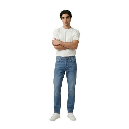 Blue Cotton Skinny Jeans