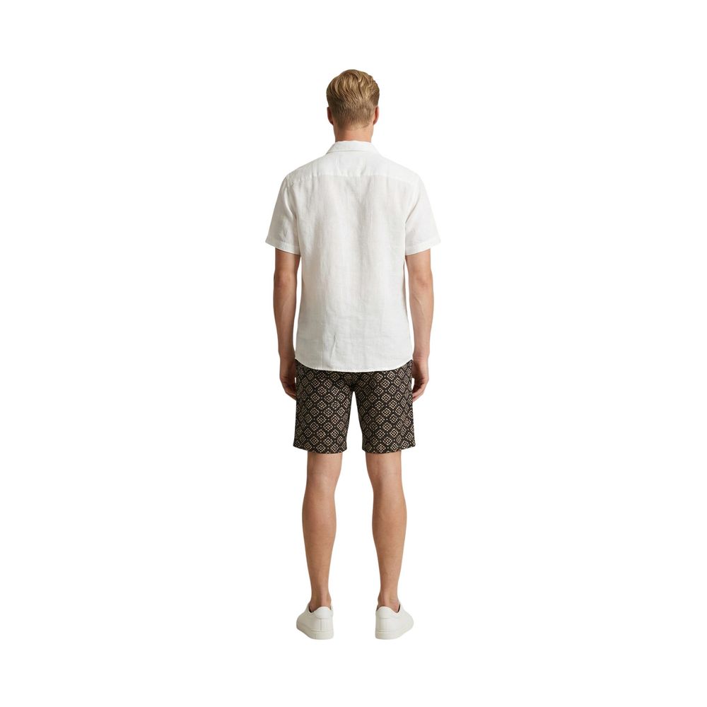 Black Cotton Bermuda Shorts