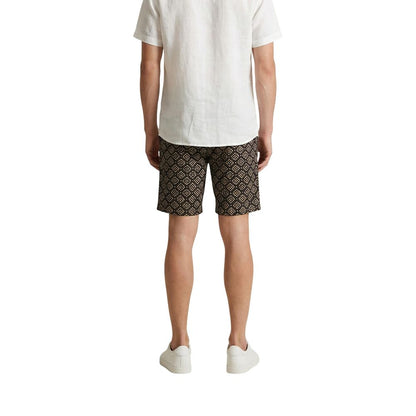 Black Cotton Bermuda Shorts