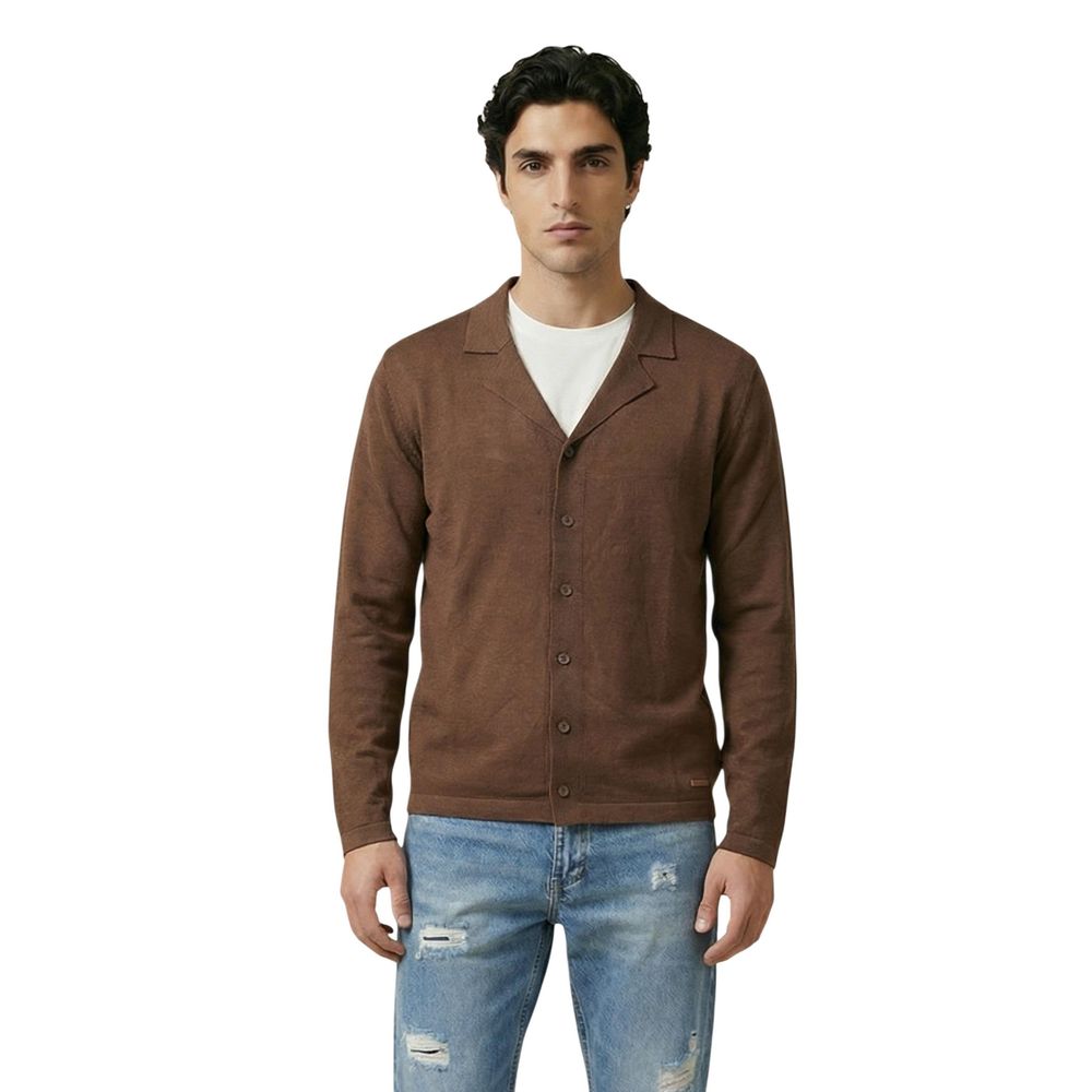 Brown Viscose Cardigan