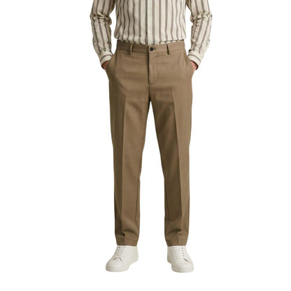 Beige Polyester Skinny Pants
