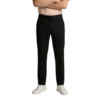 Black Polyester Skinny Pants