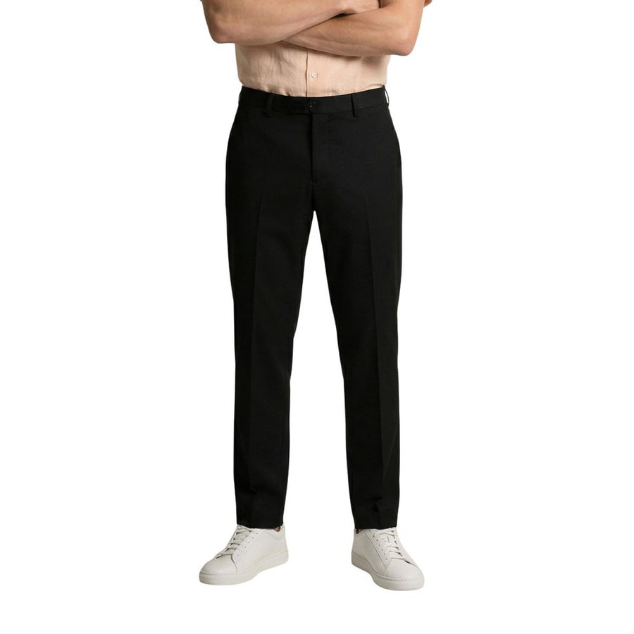 Black Polyester Skinny Pants