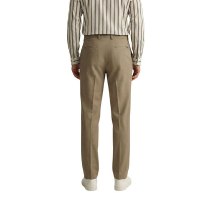 Beige Polyester Skinny Pants