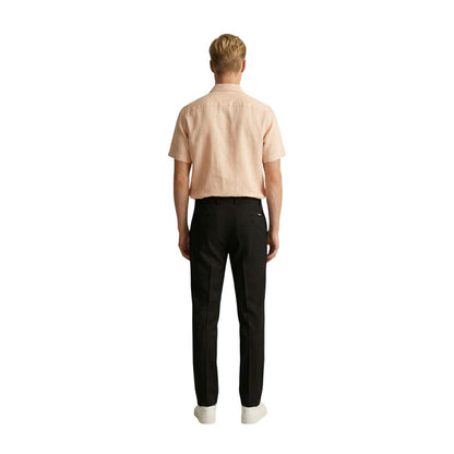 Black Polyester Skinny Pants