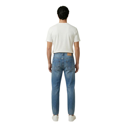Blue Cotton Skinny Jeans