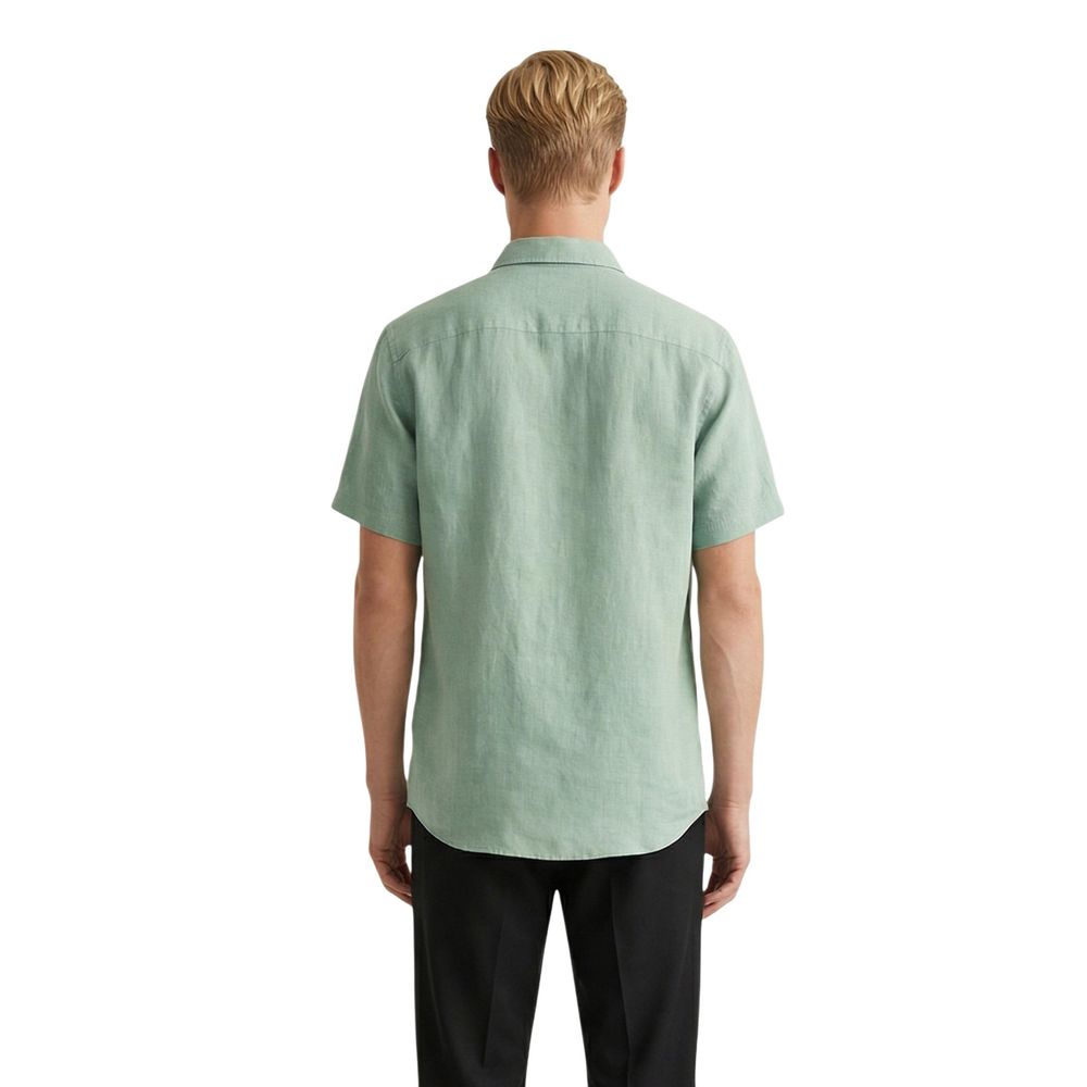 Green Linen Shortsleeve Shirt