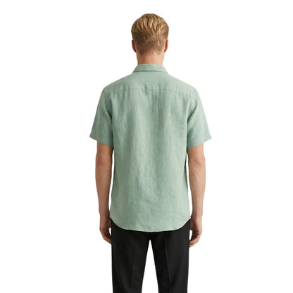 Green Linen Shortsleeve Shirt