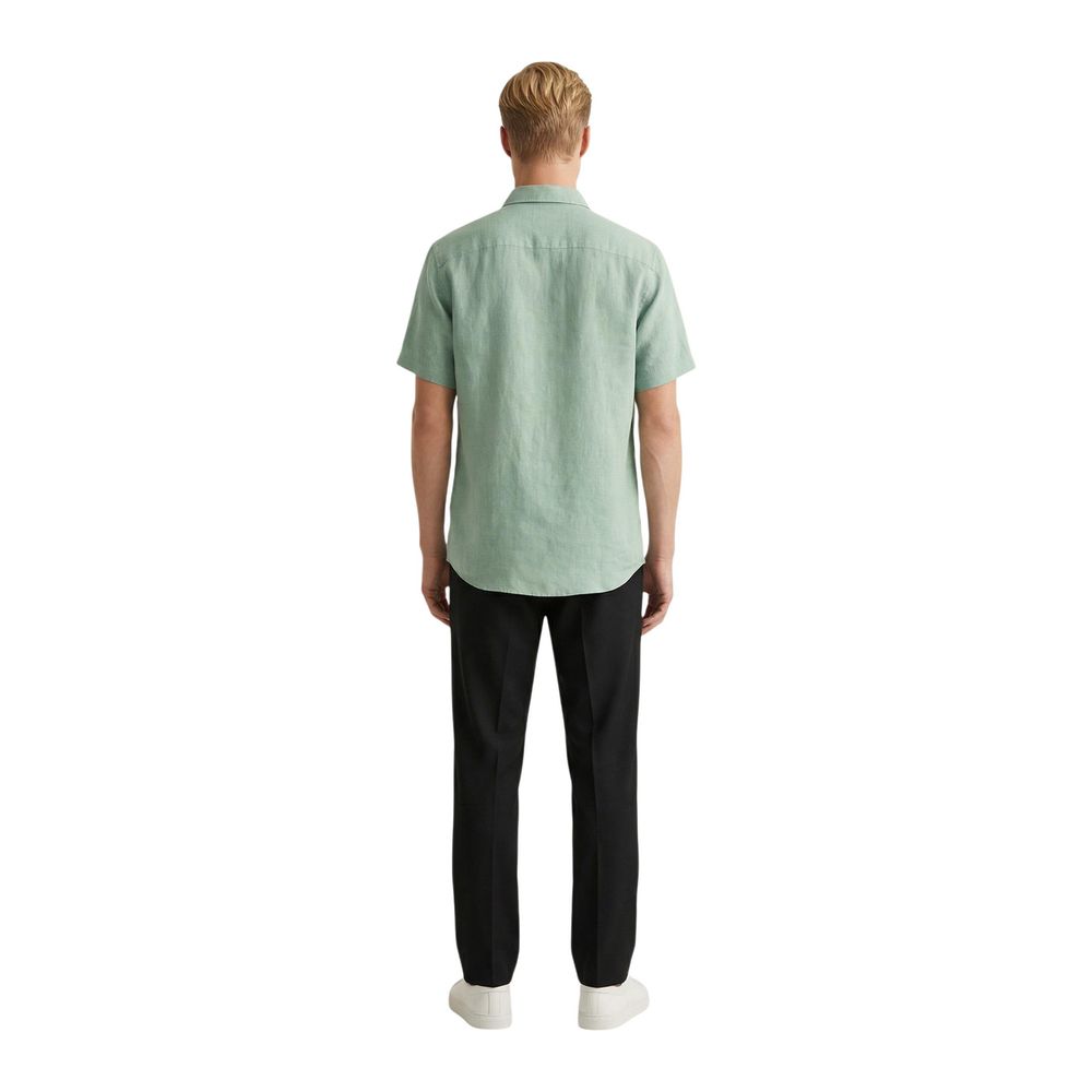 Green Linen Shortsleeve Shirt