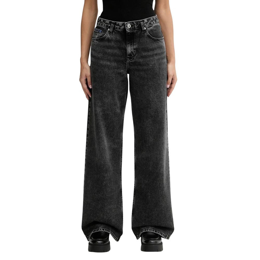 Black Recycled Cotton Relaxed Fit Jeans