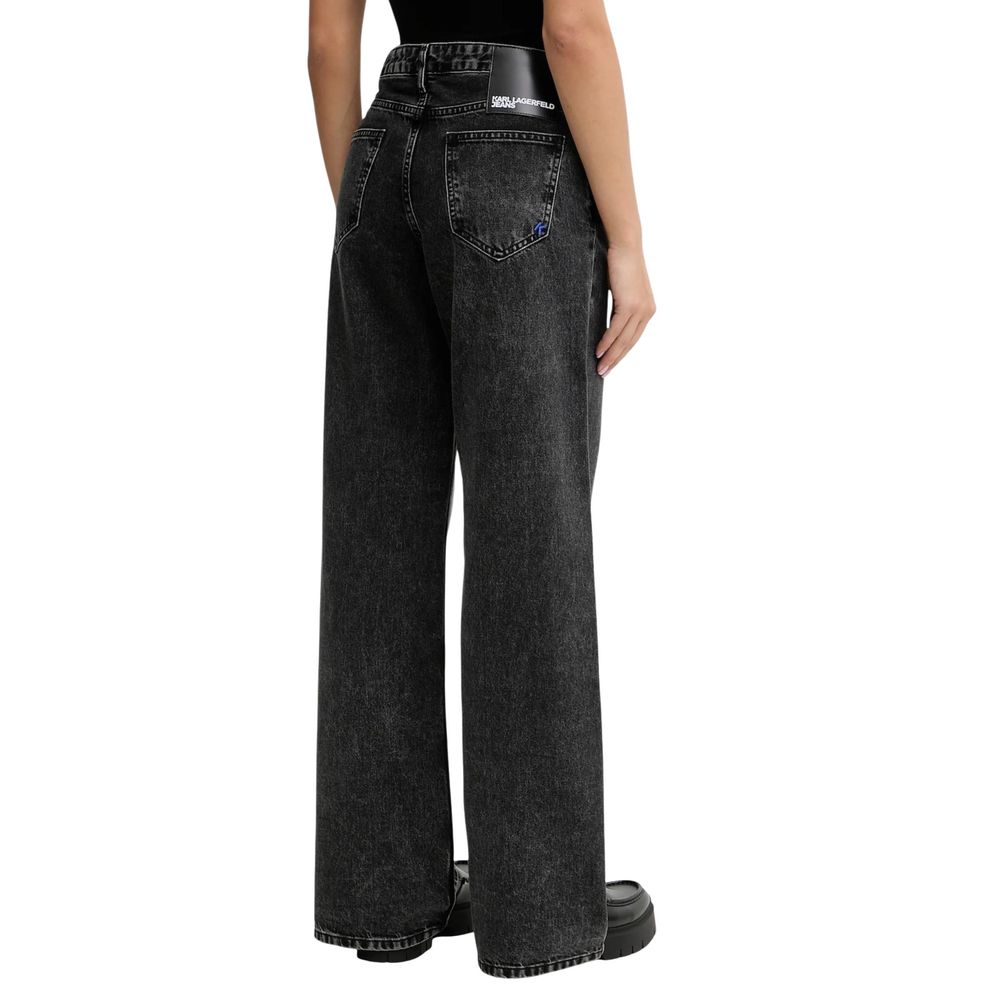 Black Recycled Cotton Relaxed Fit Jeans