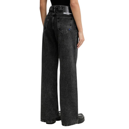 Black Recycled Cotton Relaxed Fit Jeans