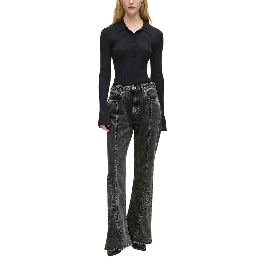 Black Recycled Cotton Mom Jeans