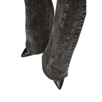 Black Recycled Cotton Mom Jeans