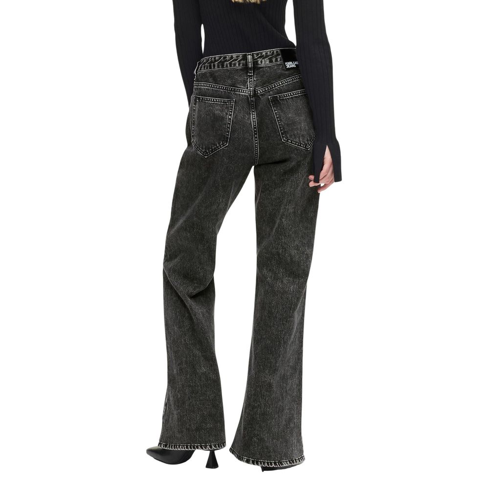Black Recycled Cotton Mom Jeans