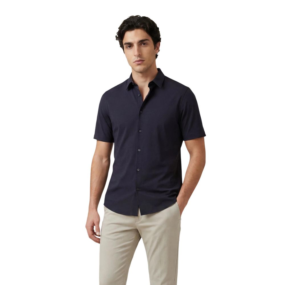 Blue Polyamide Shortsleeve Shirt