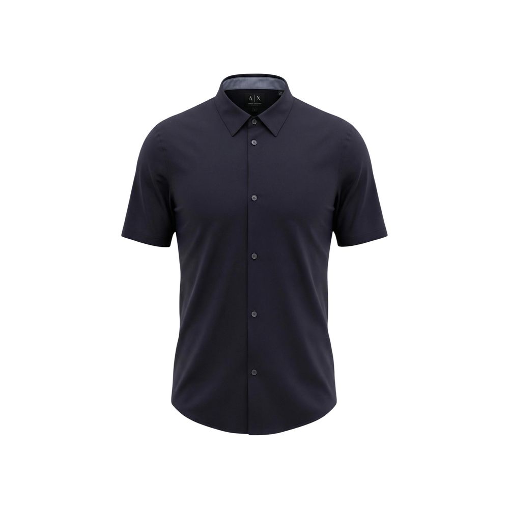 Blue Polyamide Shortsleeve Shirt