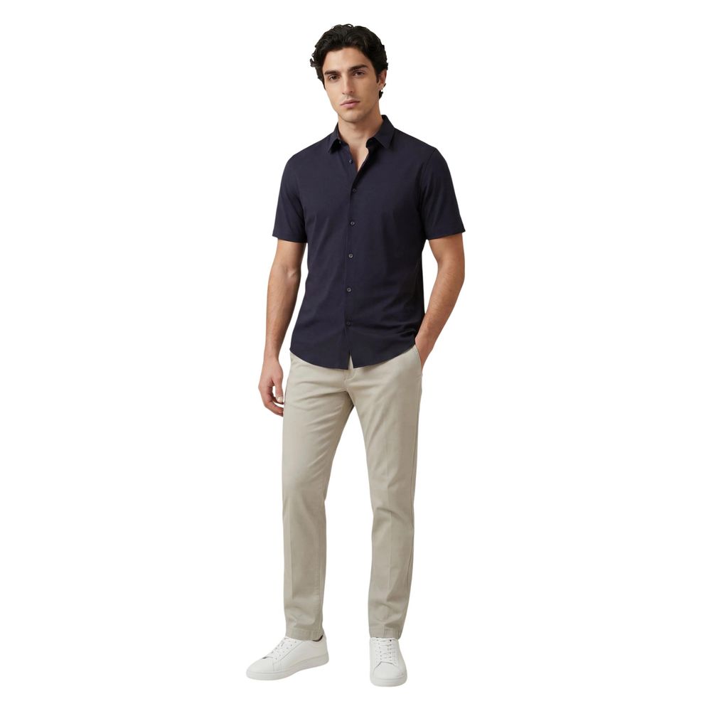 Blue Polyamide Shortsleeve Shirt