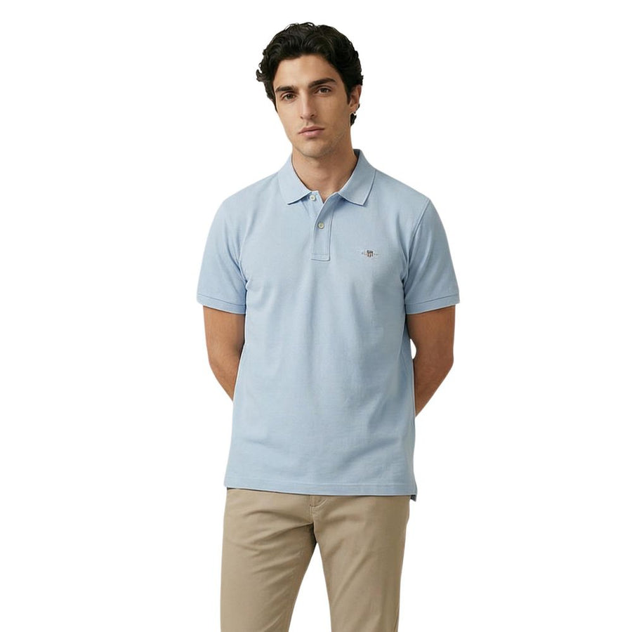 Blue Cotton Polo Shirt