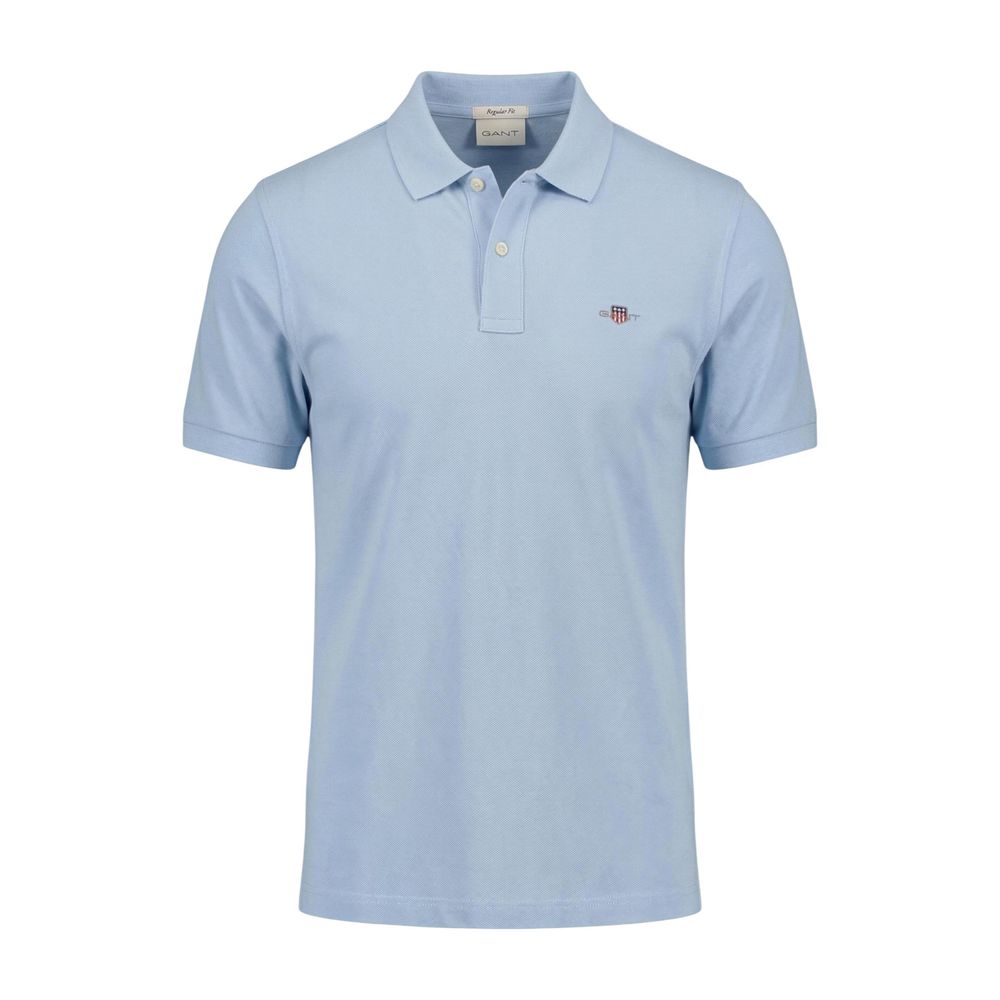 Blue Cotton Polo Shirt