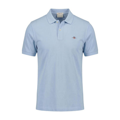 Blue Cotton Polo Shirt
