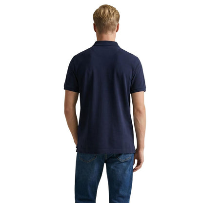 Blue Cotton Polo Shirt