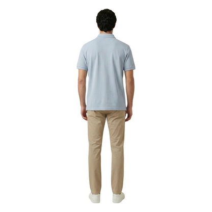 Blue Cotton Polo Shirt