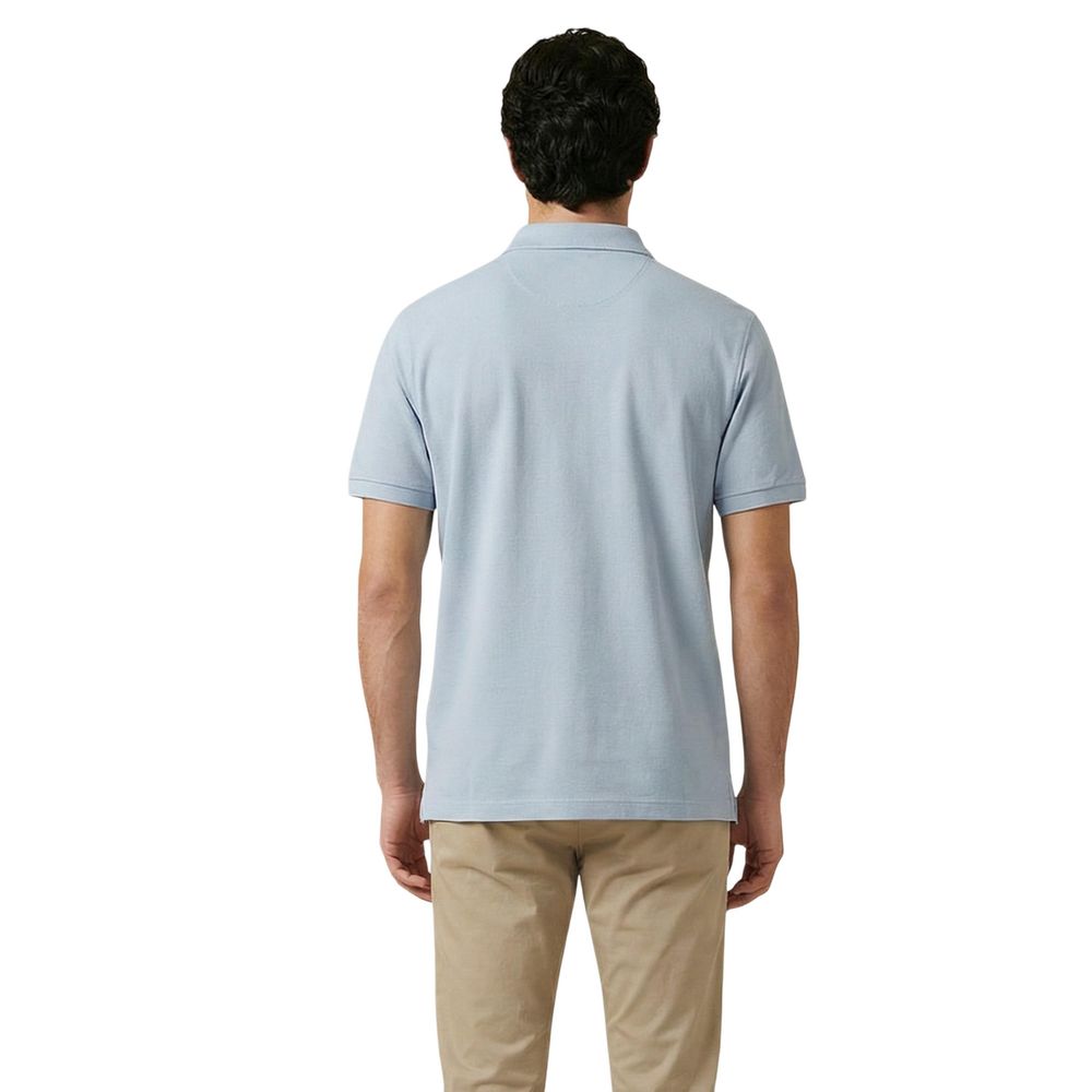 Blue Cotton Polo Shirt