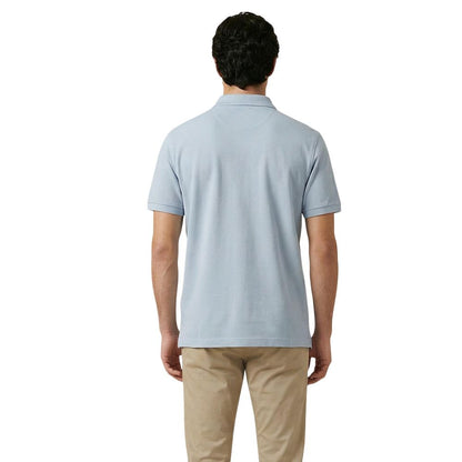 Blue Cotton Polo Shirt
