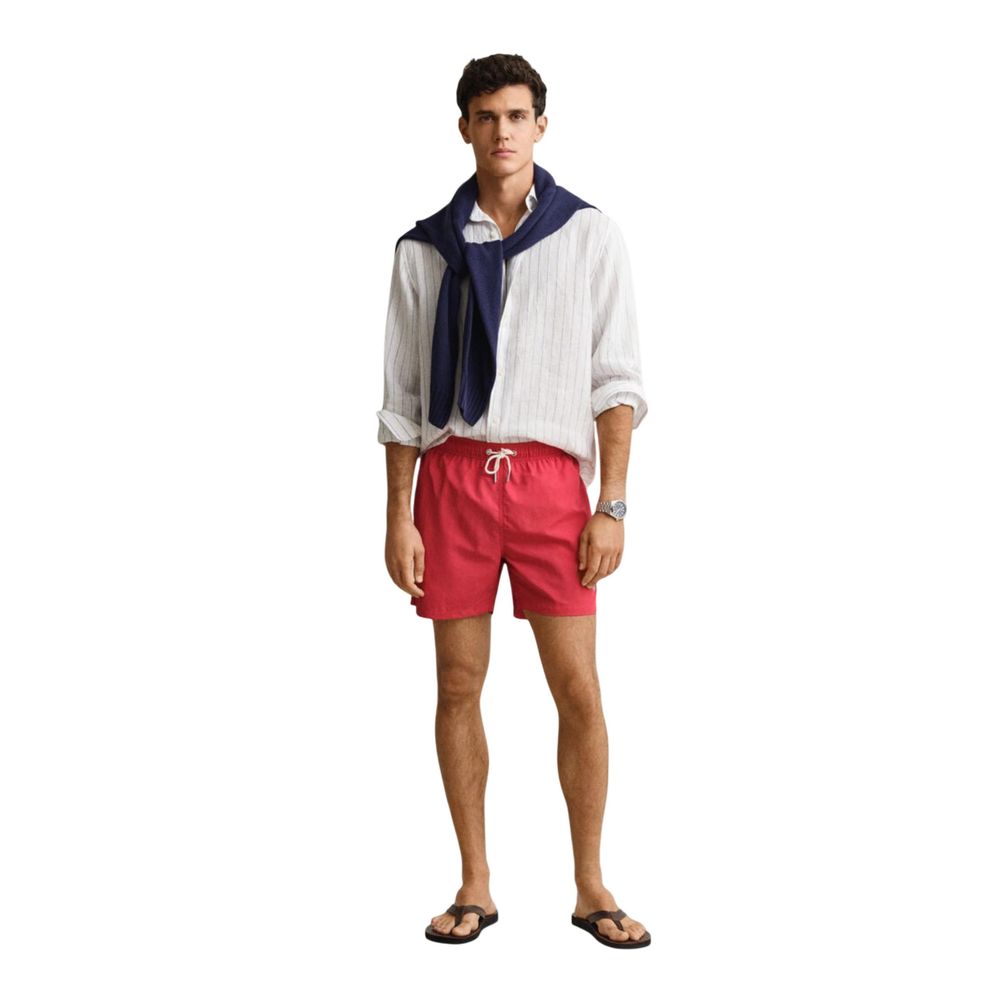 Red Recycled Polyamide Swim Shorts