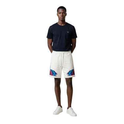 Cream Cotton Bermuda Shorts