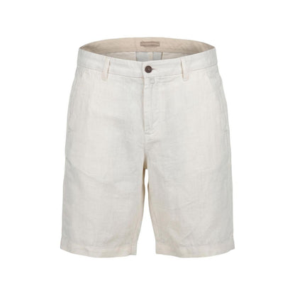 White Linen Bermuda Shorts